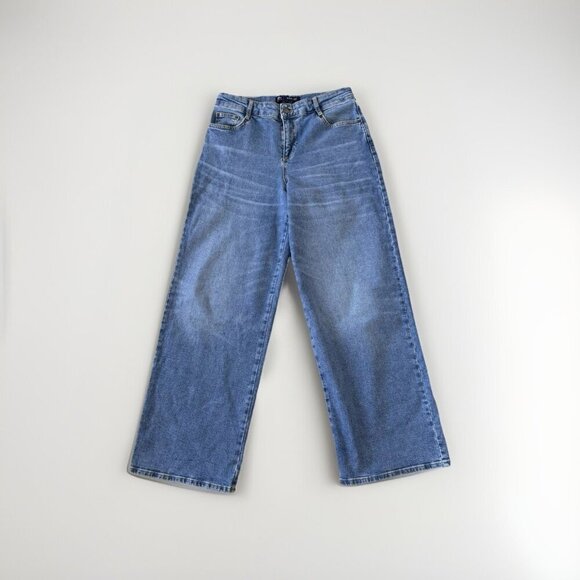 Boden Denim Jeans Wide Leg Size 6 Womens Pants High Rise Mom Jean Blue - Picture 1 of 8